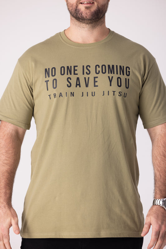 Old Man Strength Original Range - Train Jiu Jitsu Army Green T-Shirt