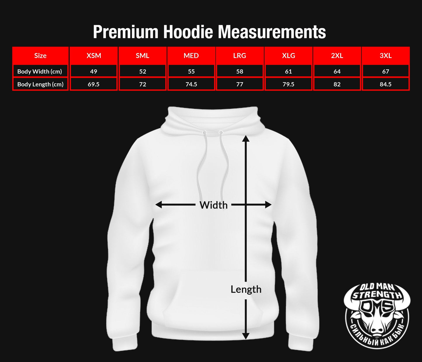 Old Man Strength Original Range Hoodie - Brick