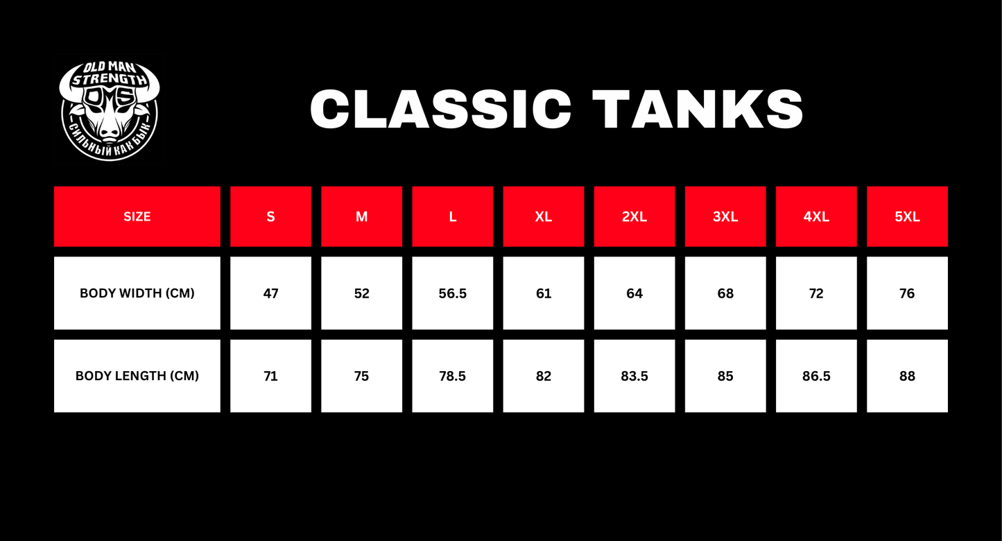 Old Man Strength Original Range Classic Tank Top - Loyal Black