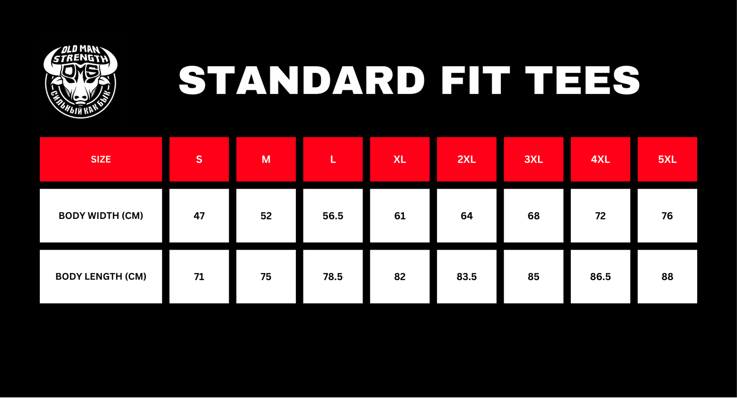 Old Man Strength T-shirt - Words on White
