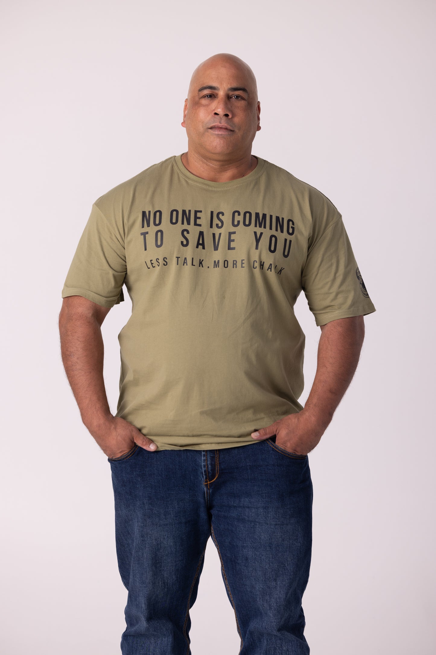 Old Man Strength Original Range - More Chalk Army Green T-Shirt