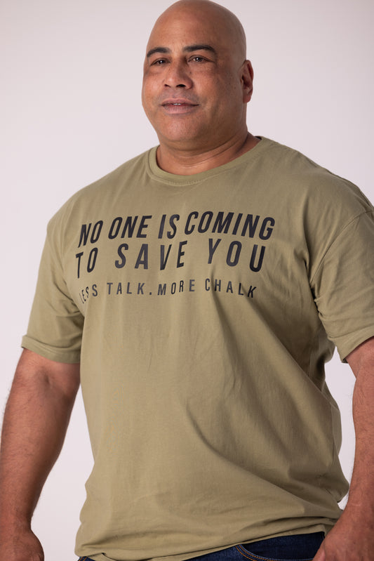 Old Man Strength Original Range - More Chalk Army Green T-Shirt