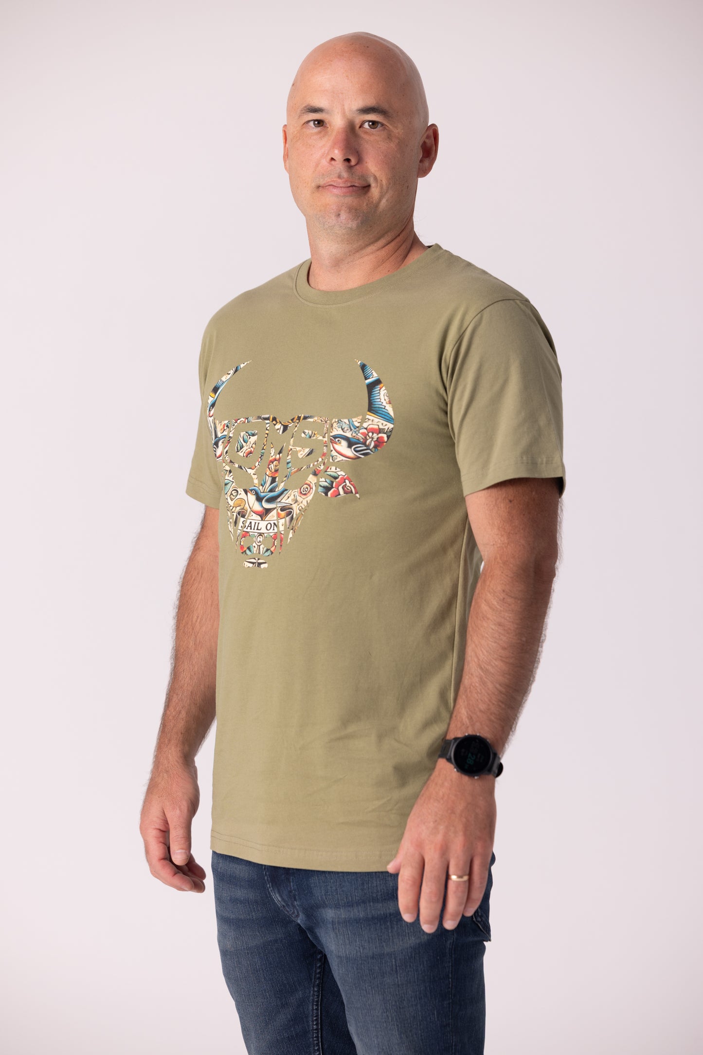 Old Man Strength Original Range - Sailor Army Green T-Shirt