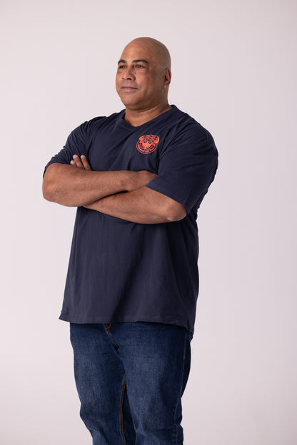 Old Man Strength Original Range  - The Crack Navy T-Shirt