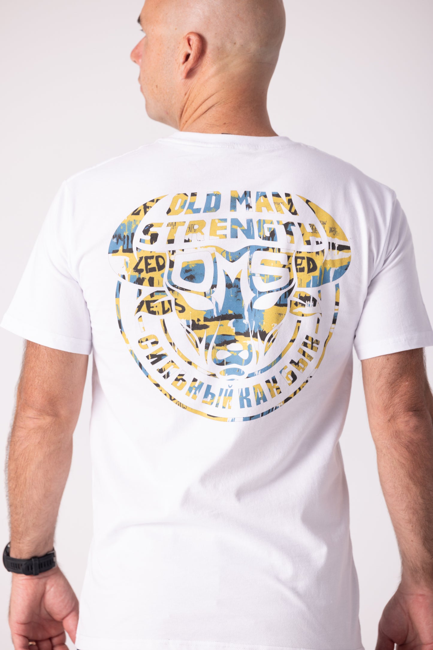 Old Man Strength Original Range - Zed Graff White T-shirt