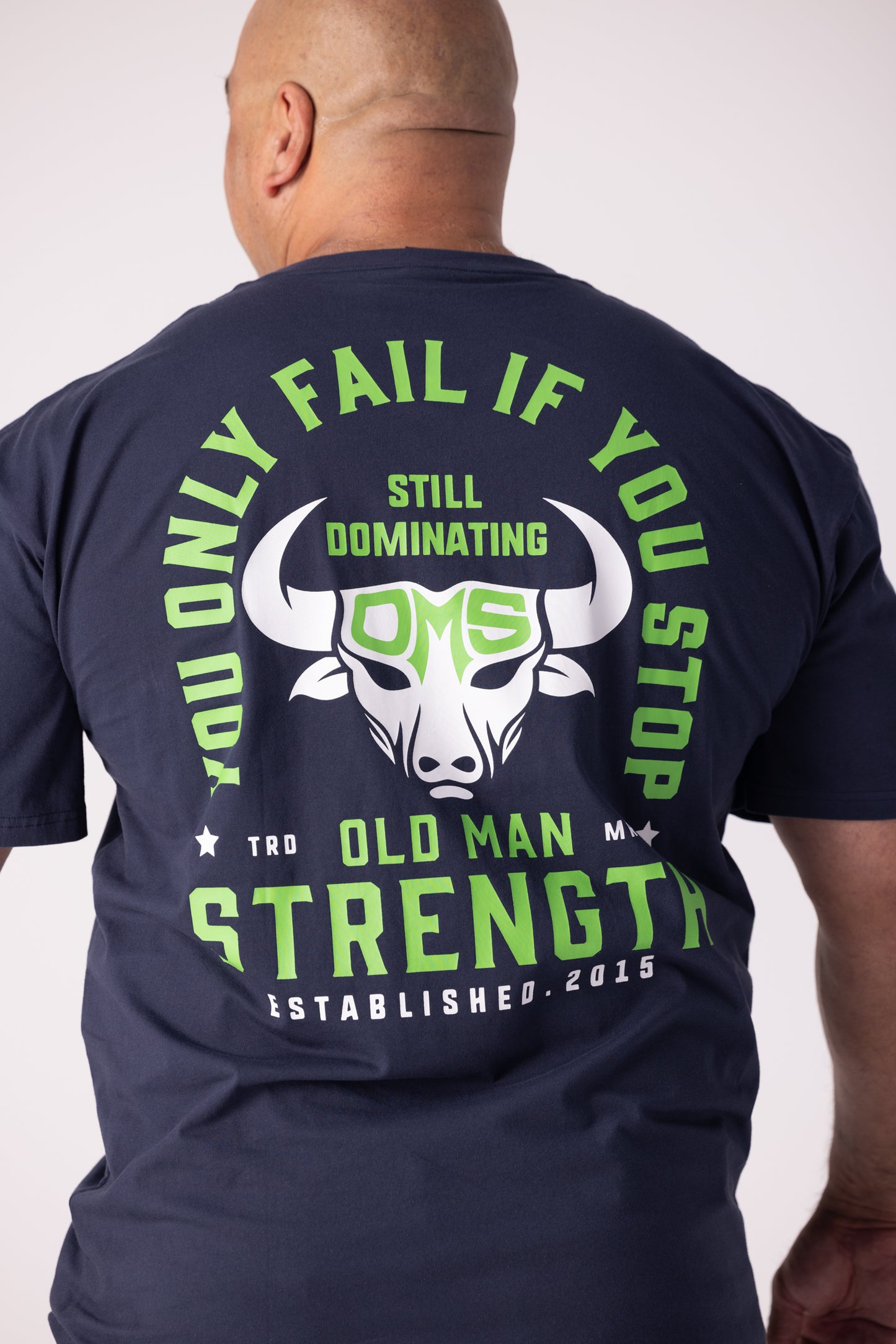 Old Man Strength Original Range  - Dominating Navy T-Shirt