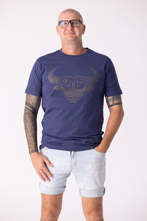 Old Man Strength Original Range - Words Midnight Blue T-Shirt