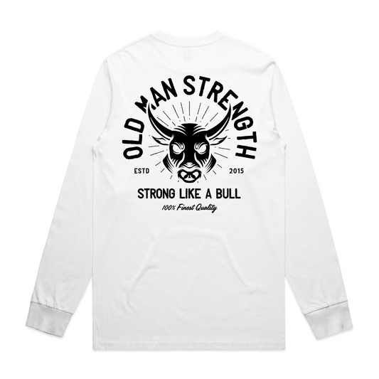 Old Man Strength Original Range Long Sleeve T-Shirt - Crazy Bull