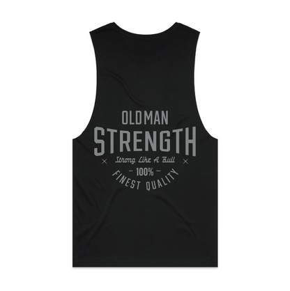 Old Man Strength Original Range Muscle Tank Top - Gunmetal