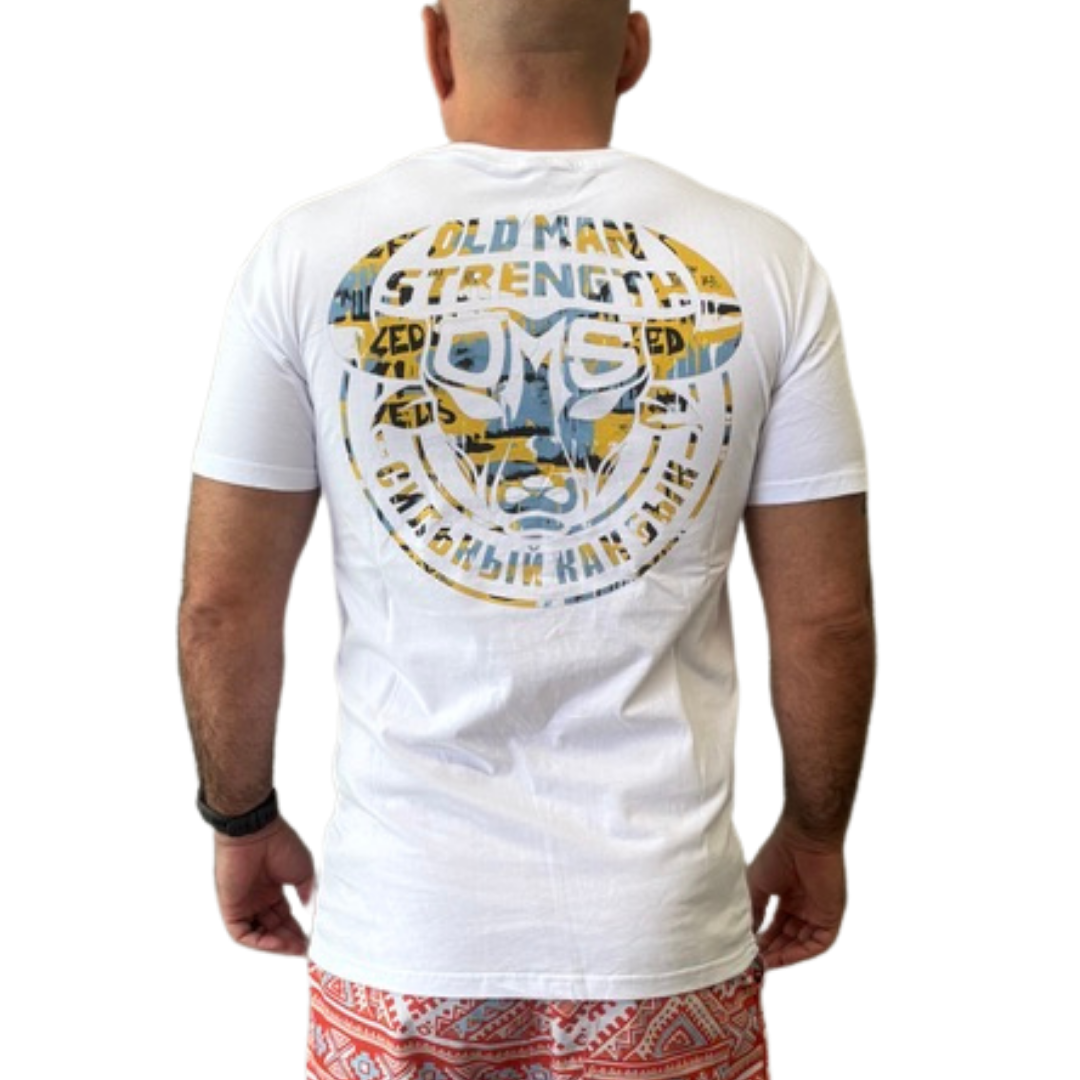Old Man Strength Original Range - Zed Graff White T-shirt