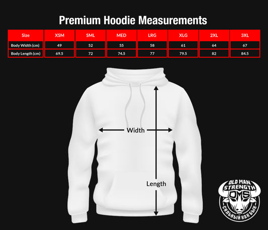 Old Man Strength Original Range Hoodie - The Words