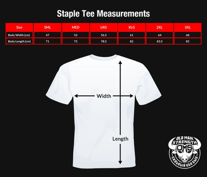 Old Man Strength T-Shirt - White Bull